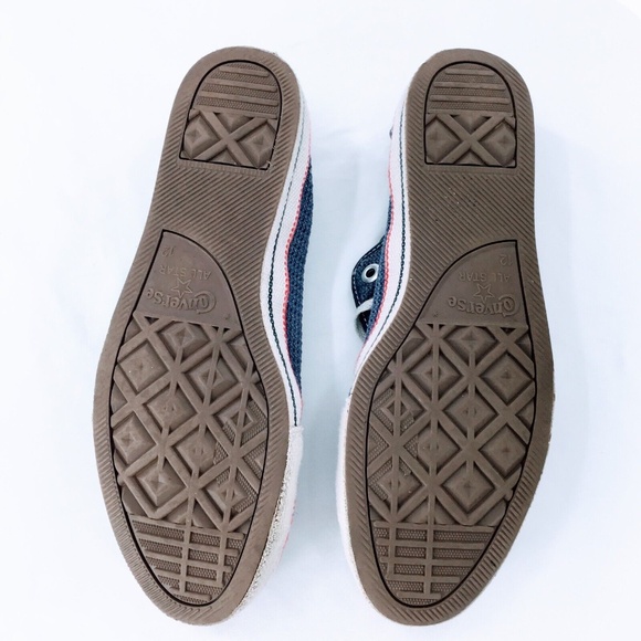 Converse Mens Chuck Taylor All Star Blue Knit Mesh Retro Low Chuckout Sz 12 - Picture 10 of 10